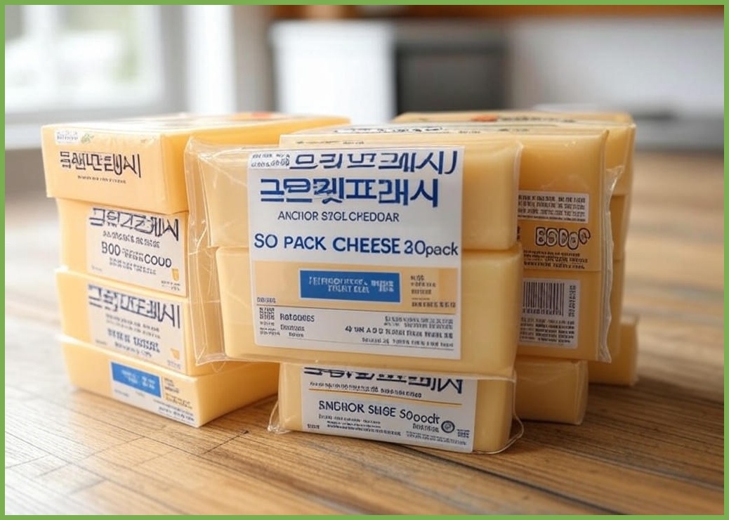 [로켓프레시] 앵커 슬라이스 온 슬라이스 체다치즈 80매입, 960g, 4개 - 이미지 1