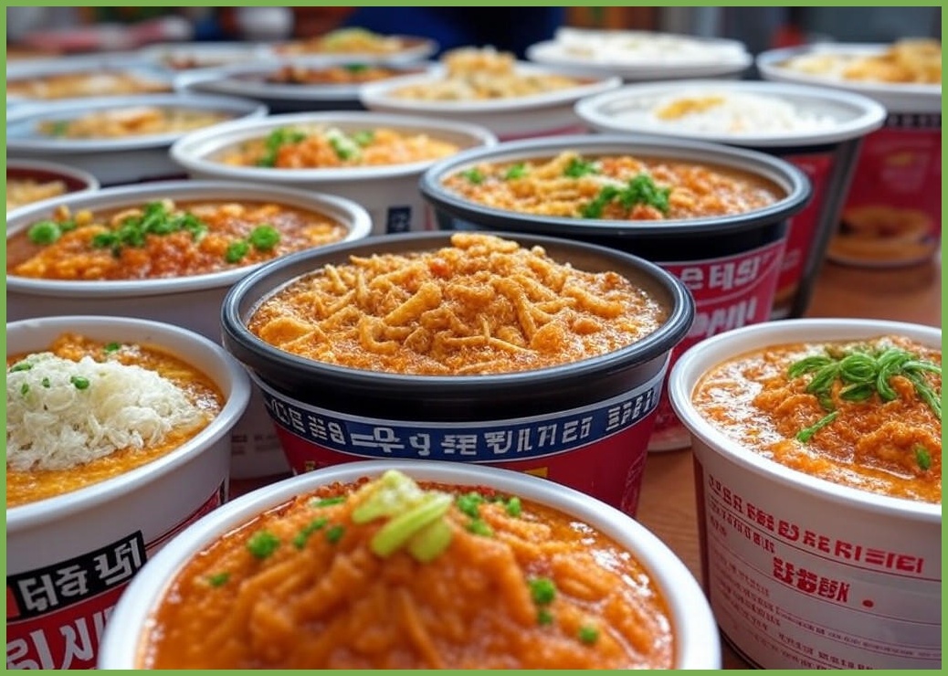 [안녕골목마켓] 오뚜기 즉석 컵밥 8가지 ( 톡톡김치알밥 참기름 김치볶음밥 참치마요덮밥 제육덮밥 김치참치덮밥 차돌강된장 보리밥 뚝배기불고기 돌솥비빔밥 ) 1호 세트 *안전포장* - 이미지 1