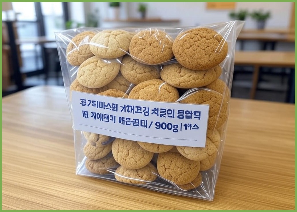 쿠키마스타 낱개포장 카페서비스용쿠키 탕비실간식 대용량과자, 900g, 1박스 - 이미지 1